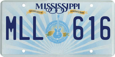 MS license plate MLL616