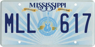 MS license plate MLL617
