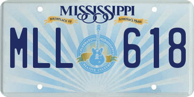 MS license plate MLL618