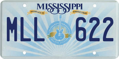 MS license plate MLL622