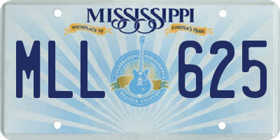 MS license plate MLL625
