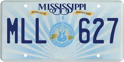 MS license plate MLL627