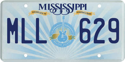 MS license plate MLL629