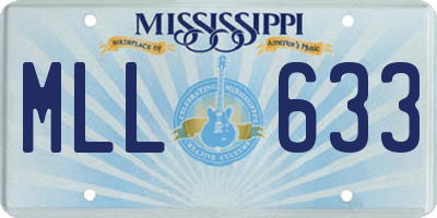 MS license plate MLL633