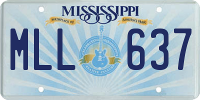 MS license plate MLL637