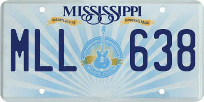 MS license plate MLL638
