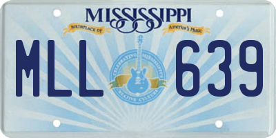 MS license plate MLL639