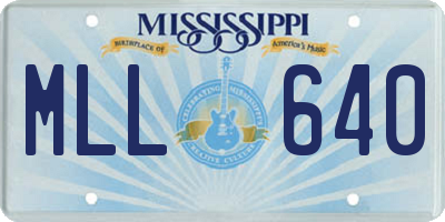 MS license plate MLL640