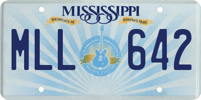MS license plate MLL642