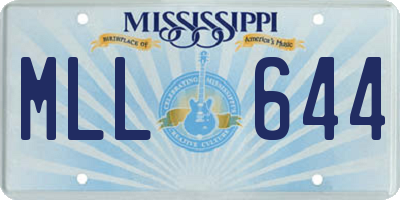 MS license plate MLL644
