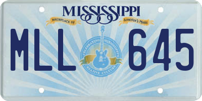 MS license plate MLL645