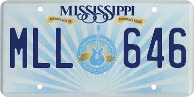 MS license plate MLL646