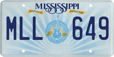 MS license plate MLL649