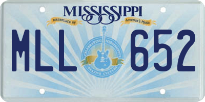 MS license plate MLL652