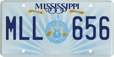 MS license plate MLL656