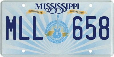 MS license plate MLL658