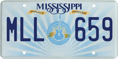 MS license plate MLL659