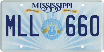 MS license plate MLL660