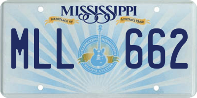 MS license plate MLL662