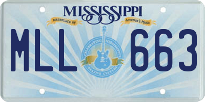 MS license plate MLL663