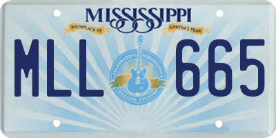 MS license plate MLL665