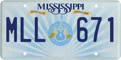 MS license plate MLL671