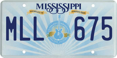 MS license plate MLL675