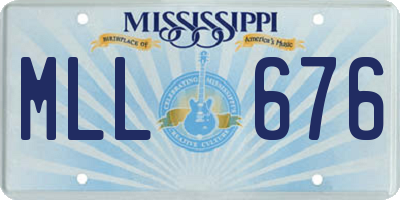 MS license plate MLL676