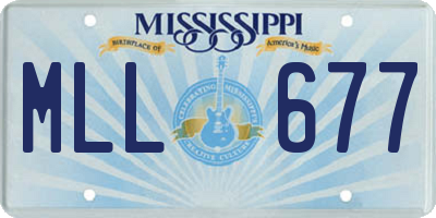 MS license plate MLL677
