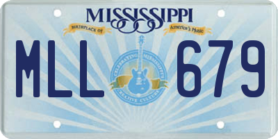 MS license plate MLL679