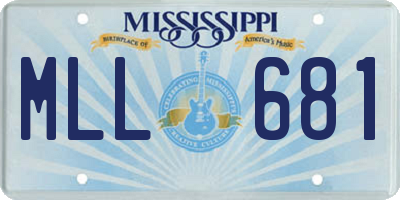 MS license plate MLL681