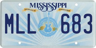 MS license plate MLL683