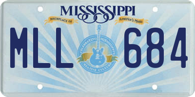 MS license plate MLL684