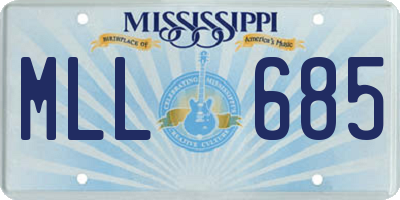 MS license plate MLL685