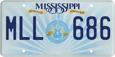 MS license plate MLL686