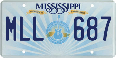 MS license plate MLL687