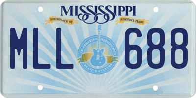 MS license plate MLL688