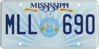 MS license plate MLL690