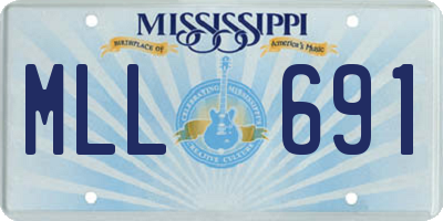 MS license plate MLL691