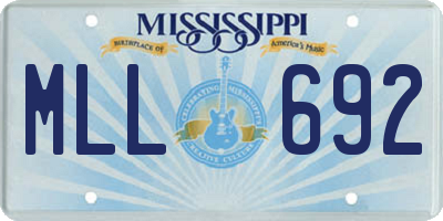 MS license plate MLL692