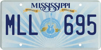 MS license plate MLL695