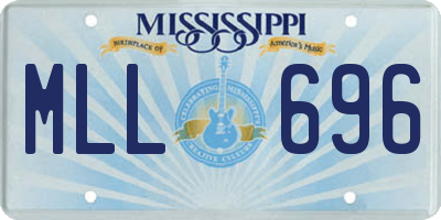MS license plate MLL696