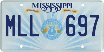 MS license plate MLL697