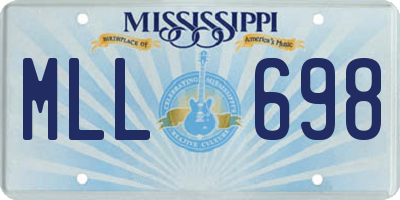MS license plate MLL698