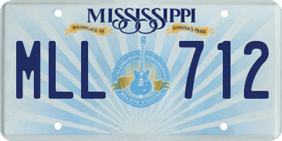 MS license plate MLL712