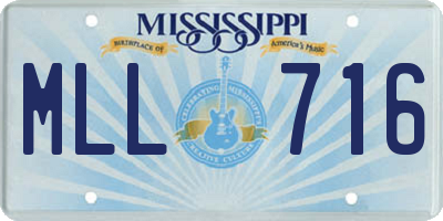 MS license plate MLL716