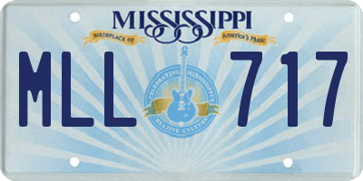 MS license plate MLL717