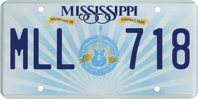 MS license plate MLL718