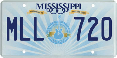 MS license plate MLL720