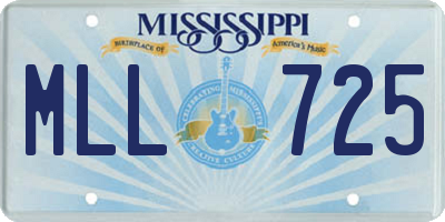 MS license plate MLL725